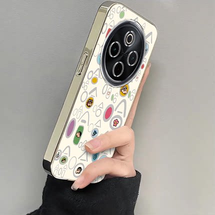 适用vivoy300Pro手机壳新款y200/y78/y77e哈哈小新y76s硅胶套vovoy66y73sy71t防摔y93sviviy85a女y70s电镀m+