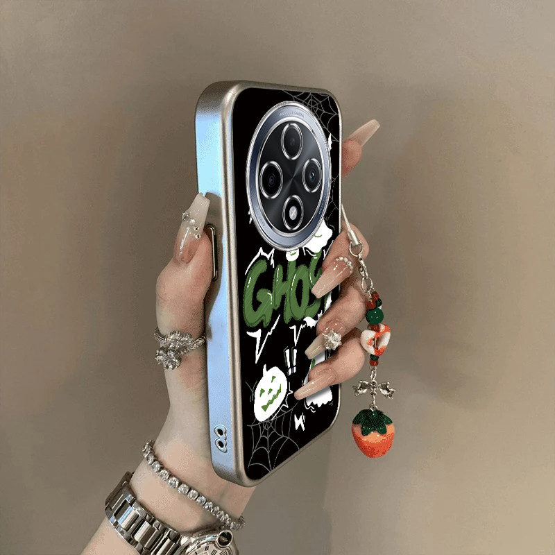 适用oppoa3pro手机壳a2/a1/a58新款a93s软opopa96黑底幽灵A575G电镀a11x全包a32防摔a72高级感a35a91a