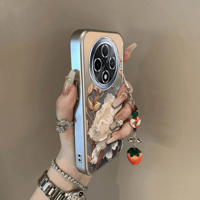 适用oppoa3pro手机壳a2/a1/a58新款a93s软opopa96日落金莲A575G电镀a11x全包a32防摔a72高级感a35a91a