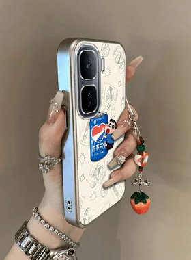 适用iqooneo10/9pro手机壳新款vivoiqooneo8百事可爱小新ipooneo6se全包防摔iq00neo7/5软硅胶neo3电镀高级感