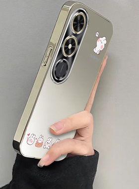 适用荣耀play9C手机壳7T新款华为HonorPlay35/6Tpro晕染小白兔paly5t全包防摔硅胶套plat8t/4tpro女8X9电镀8C