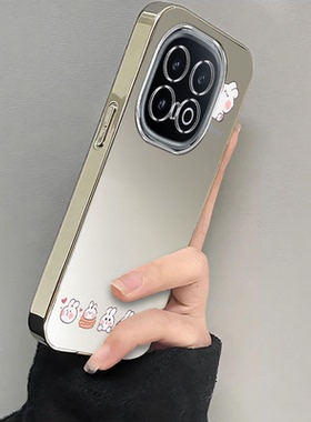 适用iqoo13手机壳新款vivoiqoo12pro晕染小白兔iQOO11S全包防摔ipoo8硅胶套icoo10电镀iq007高级感5女iqoou1x