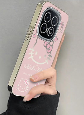 适用iqoo13手机壳新款vivoiqoo12pro粉色kt猫iQOO11S全包防摔ipoo8硅胶套icoo10电镀iq007高级感5女iqoou1x男