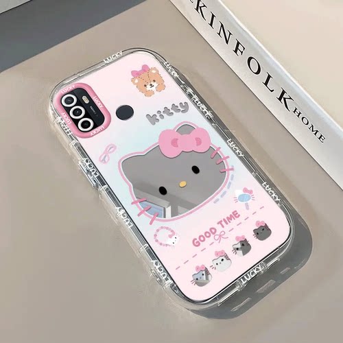 适用oppoA32手机壳A32新款硅胶OPPO全包防摔保护套oppa软0pp0opp0ppoA外壳opa可爱KT猫poopa女opooa钢化膜