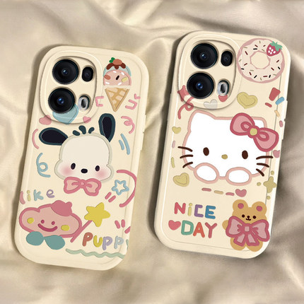 适用OPPOReno13手机壳Reno13Pro新款OPPO硅胶保护套0PP0Ren013Pr0外壳镜头全包防摔OPOPReno男女猫帕恰狗