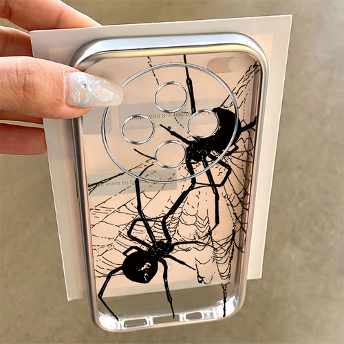 适用oppoa3pro手机壳a2/a1/a58新款a93s软opopa96黑色蜘蛛网A575G电镀a11x全包a32防摔a72高级感a35女a91a83