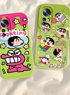 适用于小米12手机壳恐龙小新12X新款可爱硅胶保护套12s防摔全包边12sPro女款网红卡通mi12sultra情侣超薄软壳