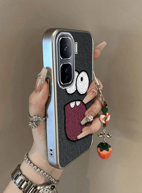 适用iqooneo10/9pro手机壳新款vivoiqooneo8惊讶黑底ipooneo6se全包防摔iq00neo7/5软硅胶neo3电镀高级感