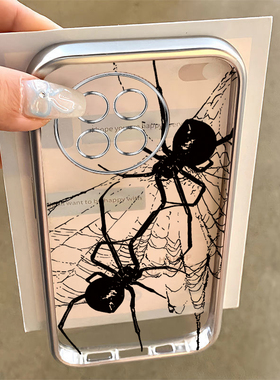 适用小米civi4pro手机壳新款CIVI3软红米10Xpro5G全包防摔Redmi9A10a电镀硅胶套cviv1s黑色蜘蛛网vici2男女