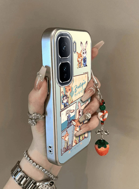 适用iqooneo10/9pro手机壳新款vivoiqooneo8兔警长ipooneo6se全包防摔iq00neo7/5软硅胶neo3电镀高级感