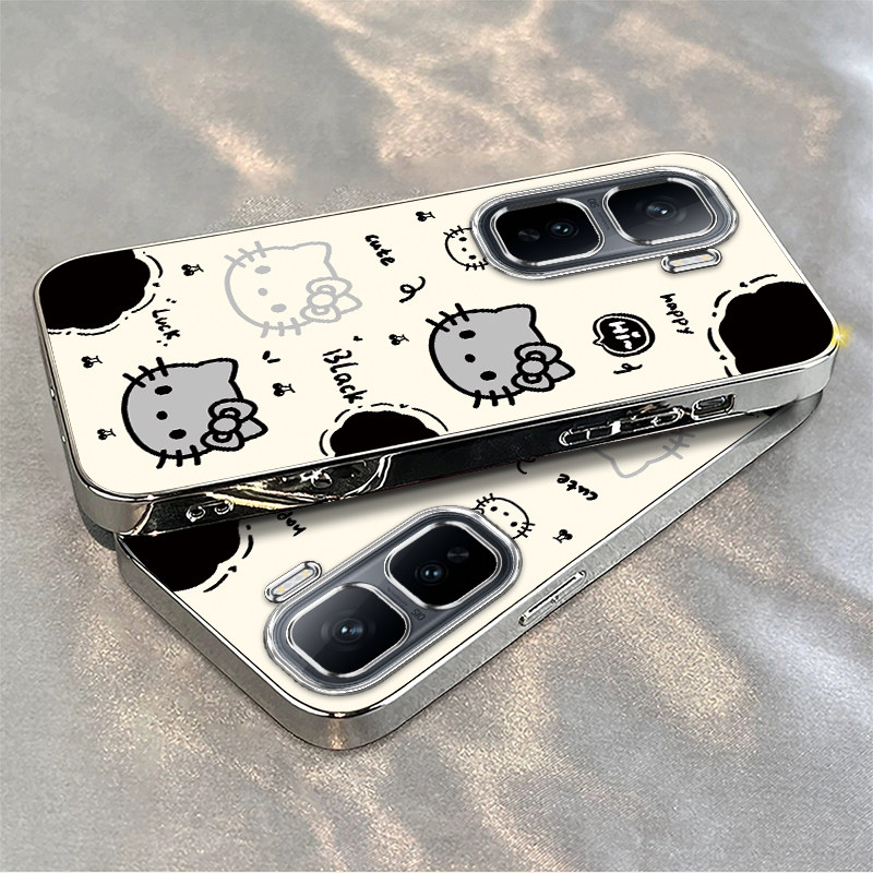 适用iqooneo10/9pro手机壳新款vivoiqooneo8黑白kt猫ipooneo6se全包防摔iq00neo7/5软硅胶icooneo3电镀高级