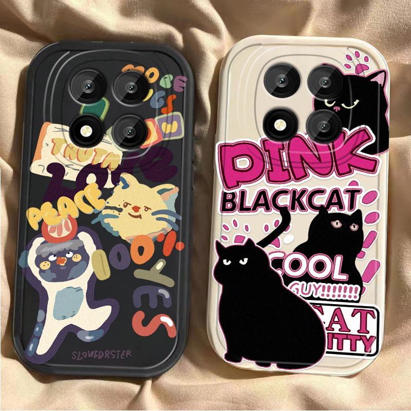 适用红米Note15Pro手机壳RedmiNote15Pro+小米新款三只黑猫保护套Redmi硅胶5G全包防摔por十男女noto加155G软