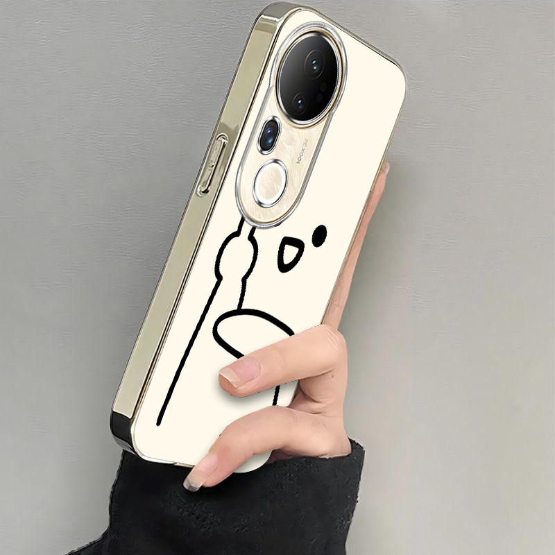 适用vivos30手机壳s20/s18/s17新款s16pro防摔vovos15e硅胶s12全包s10/s9e单手中指米底vivis7t电镀s65高级