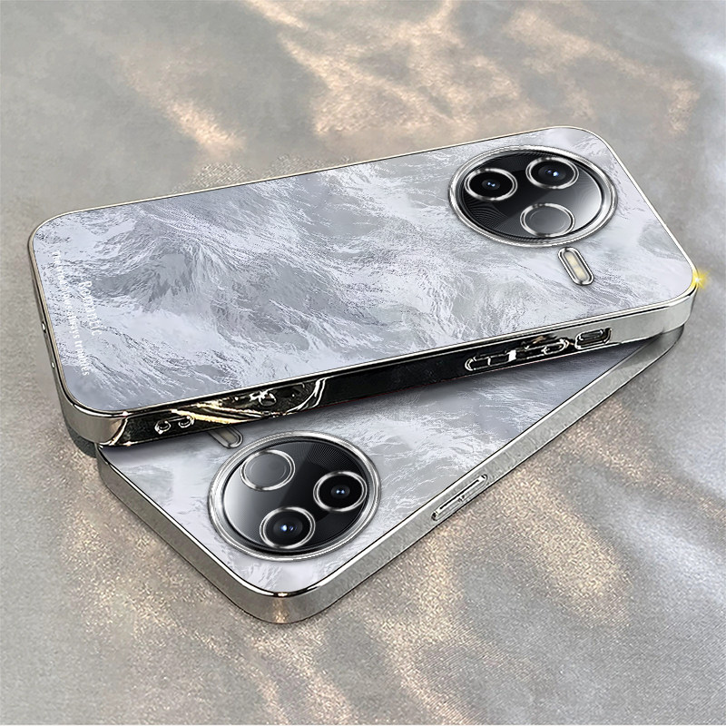 适用红米K80手机壳K70新款RedmiK60至尊版冰川银小米k50pro软硅胶外壳k60e全包防摔k40s电镀k30k20pro