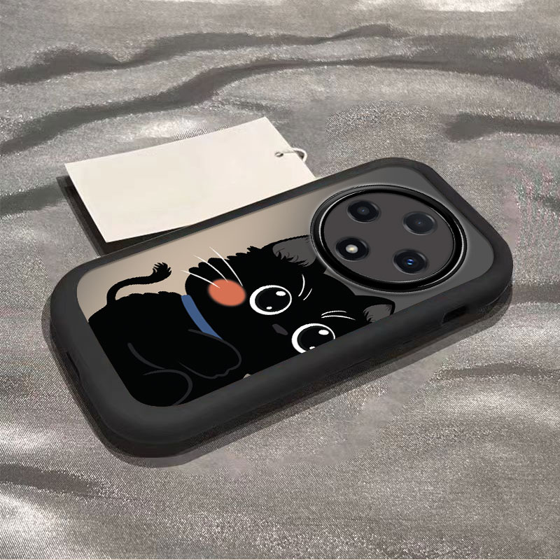 适用oppoa3pro/a2x/a1手机壳a58x新款a93s泡芙壳opopa96硅胶A575G可爱a11x防摔a32全包72男a36女a9/8腮红黑猫