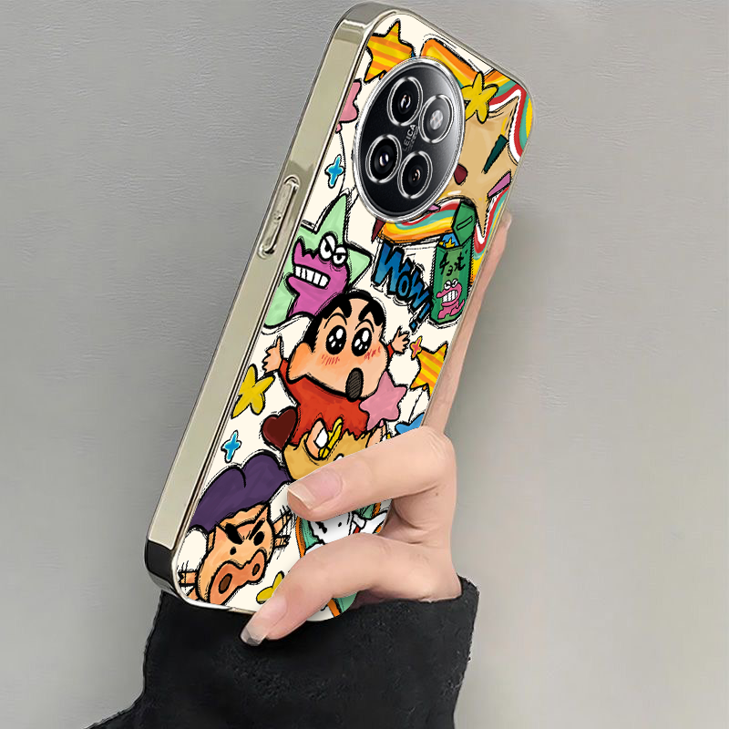 适用小米civi4pro手机壳新款CIVI3软红米10Xpro5G全包防摔Redmi9A10a电镀硅胶套cviv1s涂鸦小新2男女高级