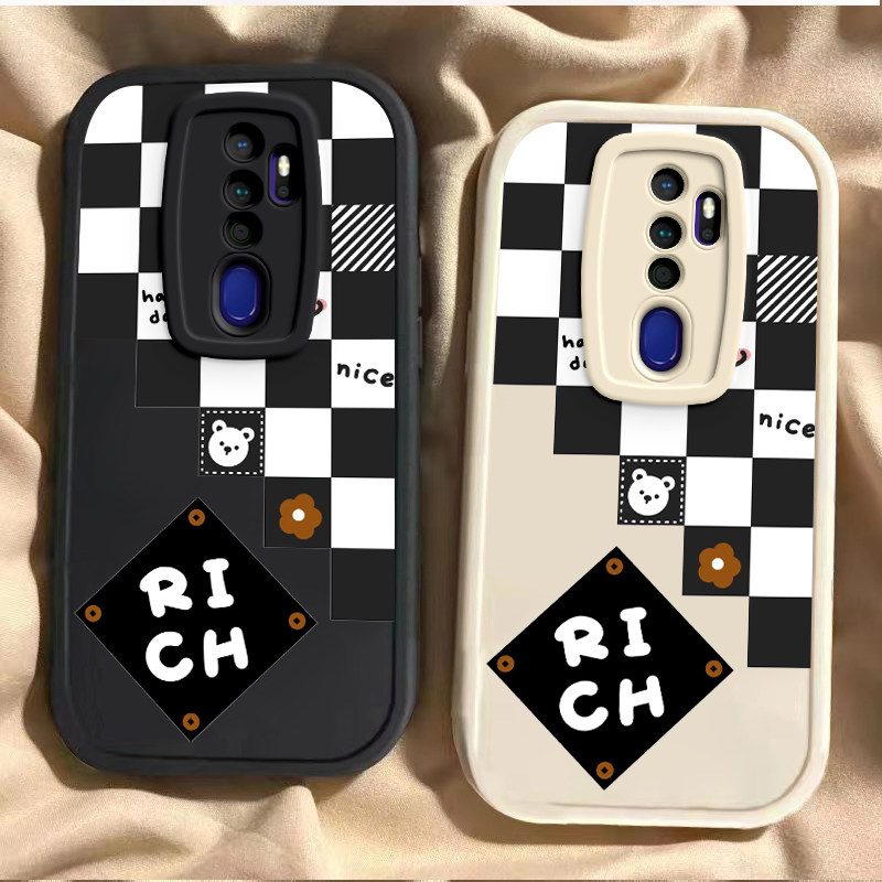 适用oppoA11X手机壳A9硅胶保护套A8女新款oppoA7x全包防摔oopoA5软oppA11s外壳opp0pp0ppoA5黑白格子opooa7男