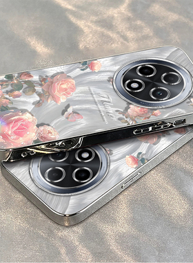 适用oppoa3pro手机壳a2/a1/a58新款a93s软opopa96羽纱粉玫瑰A575G电镀a11x全包a32防摔a72高级感a35a91a83