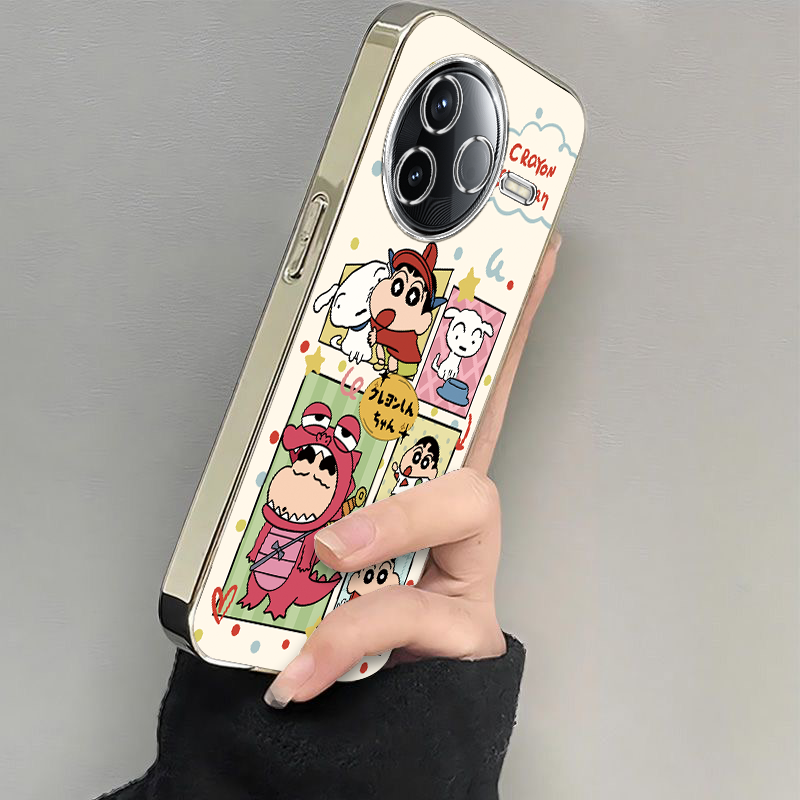 适用红米K80手机壳K70新款RedmiK60至尊版插画小新小米k50pro软硅胶外壳k60e全包防摔k40s电镀k30k20pro