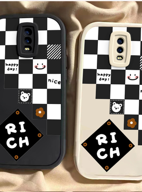 适用oppoR17手机壳新款oppor15梦境标准版女R11全包防摔R11s软硅胶R9sk外壳R17pro保护套r15x 黑白格子r9m男