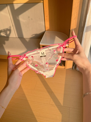 『HL』台系蕾丝透明桃心性感内裤