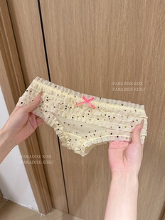 「KISS」甜心少女心纯欲天花板蛋糕裙边蕾丝辣妹纯欲甜美性感内裤