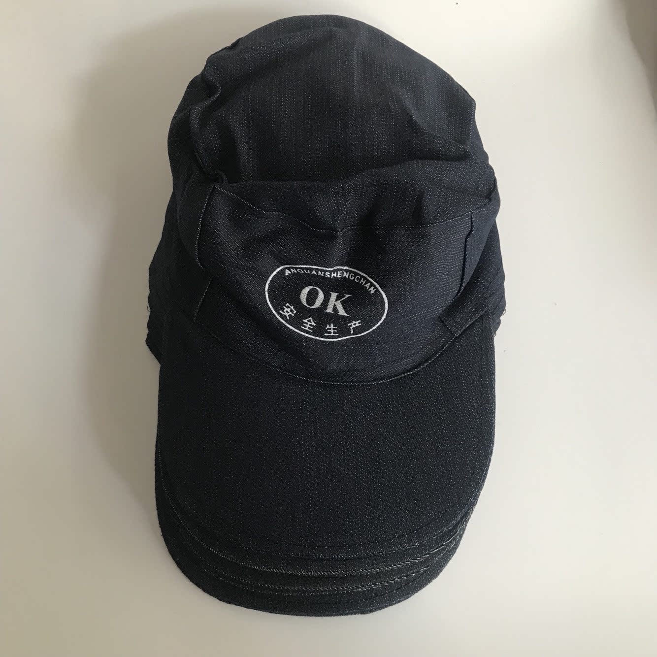 劳保牛仔帽防尘帽布工作帽牛仔布天蓝男女士遮阳帽鸭舌帽户外童帽