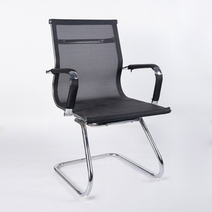 定制简约透气网布弓形职员椅办公椅时尚 会议椅西皮电脑椅