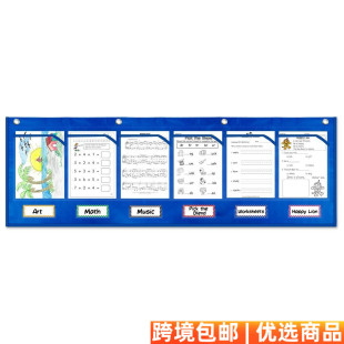 带标签分组 厂价新品 作业收纳挂袋wallpocketchartwithlabel