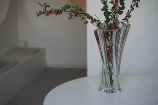 轻奢风玻璃花瓶家居客厅装 饰品水培植物花器不规则花瓶小摆设