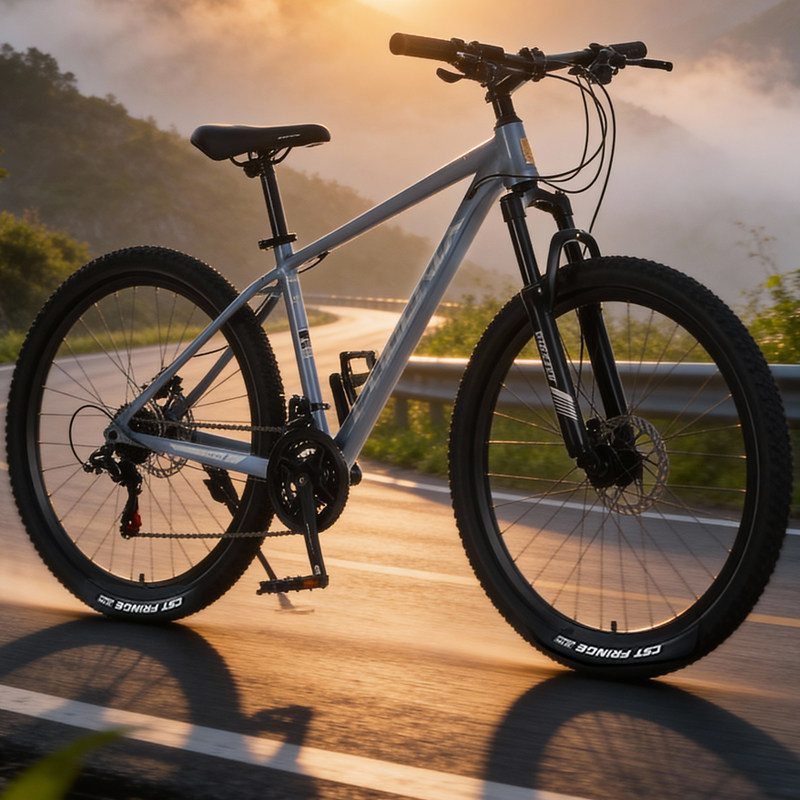 凤凰铝合金车架双碟刹山地自行车男女变速成人青少年代步越野单车