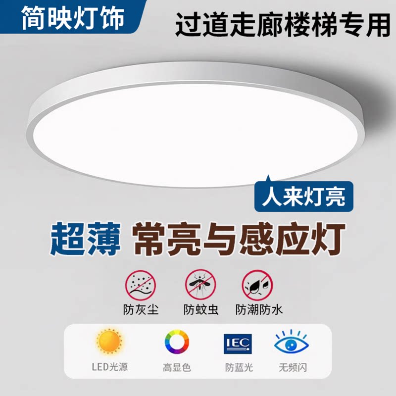 led感应灯楼梯灯吸顶灯过道廊灯