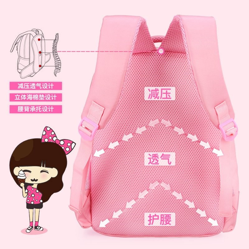 雙肩包hellokitty書包小學生可愛粉色卡通減負年級公主百搭大容量