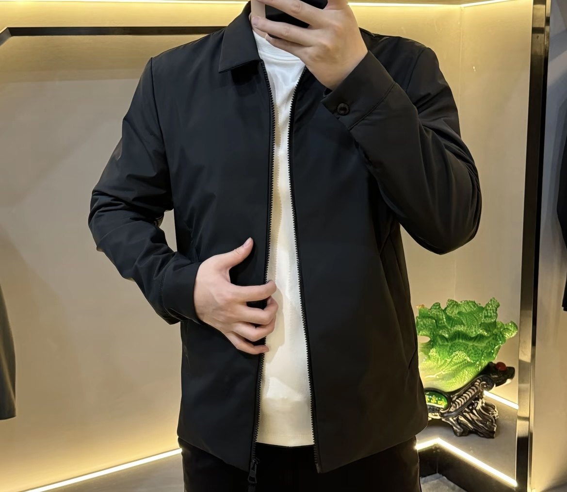 高端行政夹克男外套男士秋冬季2025新款加棉休闲商务男装棉服男款