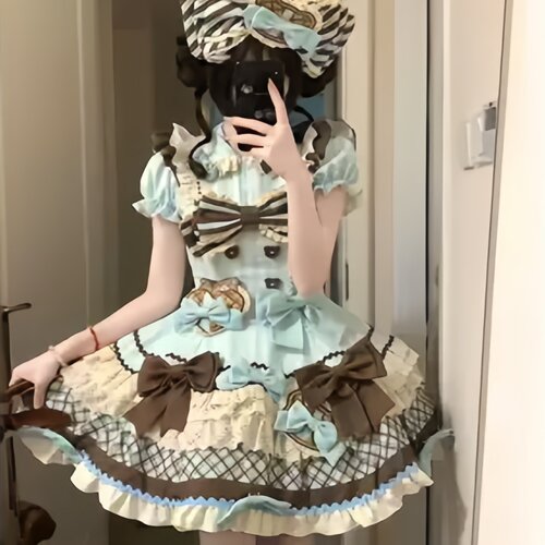 海豹霜糖屋洛丽塔蝴蝶结连衣裙