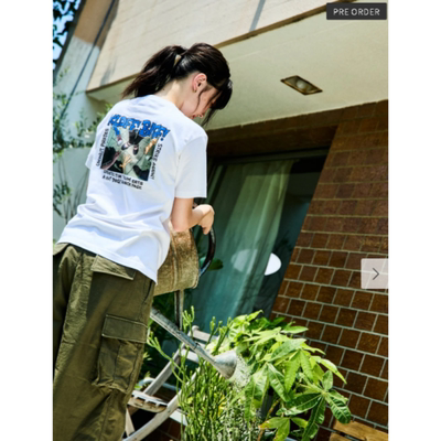 人气款！杂志揭载款洋气字母Tee~成衣水洗制作 贵牌休闲短袖衫