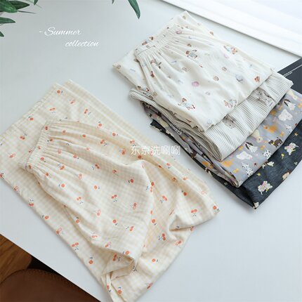 好舒服呀！清凉一夏~莱赛尔天丝遛弯裤，萌趣减龄家居睡裤 十色