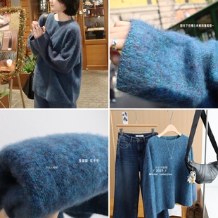 高档毛衣针织衫 神秘而迷人 云朵触感 330克 冬 蓝眼泪拉绒毛衣