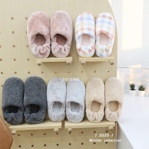 缅甸产 ，冬季加厚款！防滑鞋底 包跟拖鞋厚实软糯保暖家居鞋