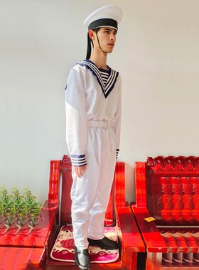 新款儿童小海军演出服中小学生水手表演服水兵运动会合唱船员套装