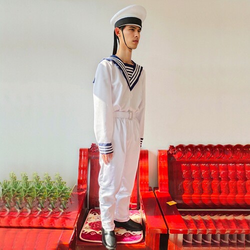 新款儿童小海军演出服中小学生水手表演服水兵运动会合唱船员套装