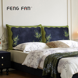 丰范2025新中式床头靠背双人大靠垫约榻榻米软包床头改造可拆洗