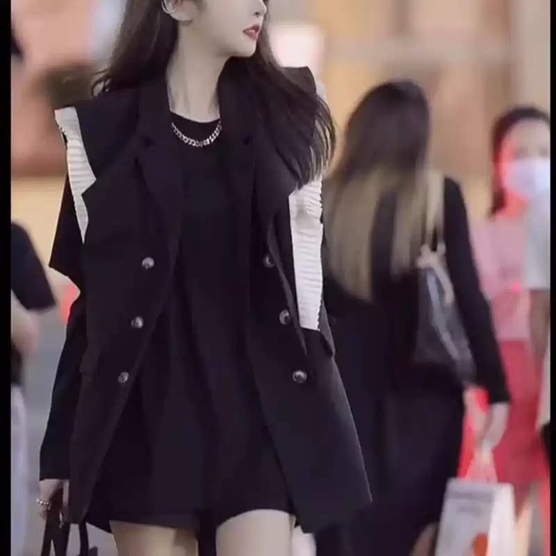 韩版宽松西服外套女秋季新款20时尚套装