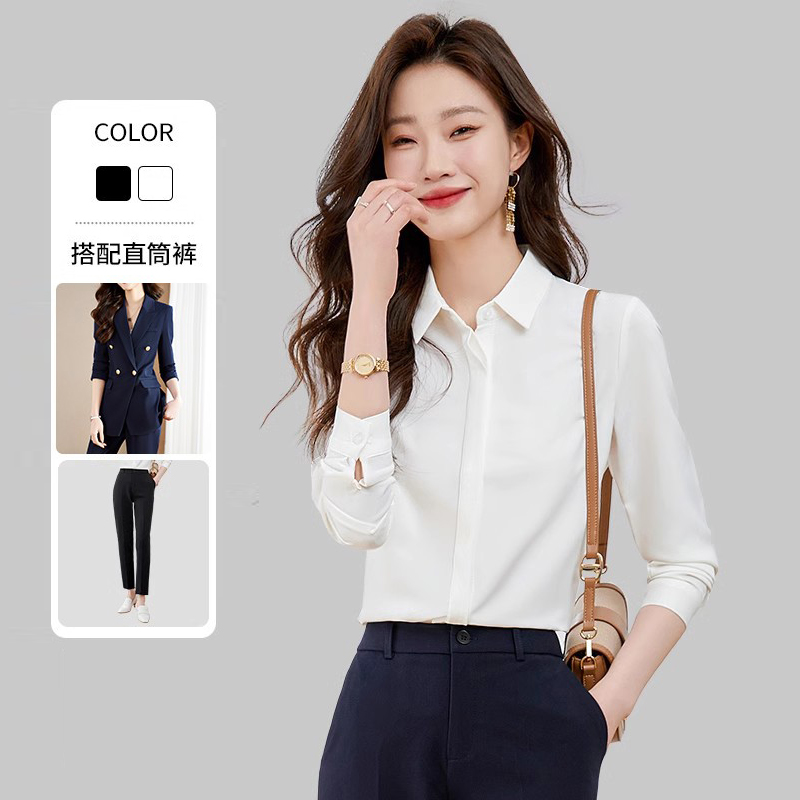 G2000官方旗舰店西装内搭面试白衬衫女春秋2025新款职业装正装套