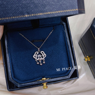 999纯银如意平安锁项链女轻奢高级感新中式长命锁锁骨链生日礼物