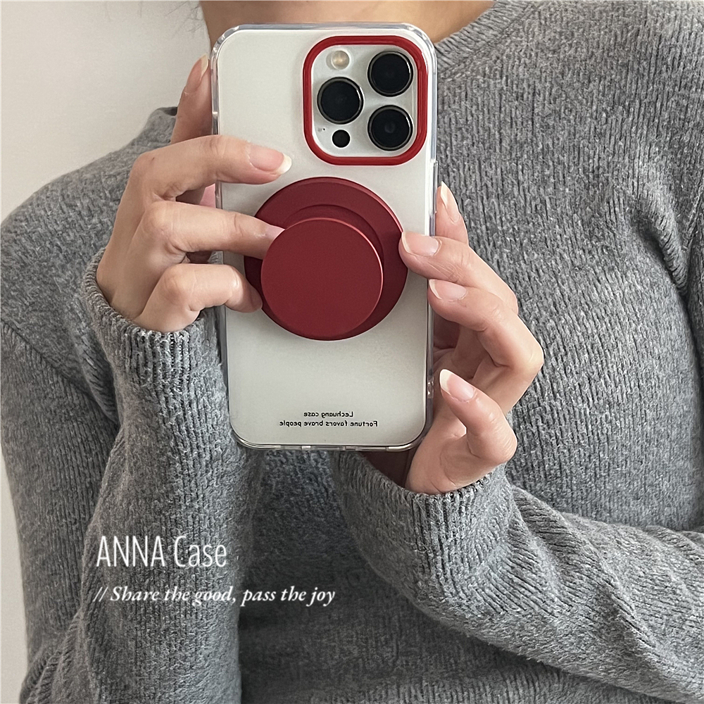 气质新年红色磁吸支架16手机壳