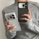 ANNACASE高级简约透明黑白磨砂方形手机壳适用iphone17promax苹果17新款 15pro全包16Promax防摔保护套14男女