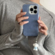 ANNACASEins高级水洗牛仔蓝小狗挂坠适用苹果17promax手机壳iphone14小众15pro新款 16全包16promax防摔保护套