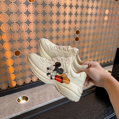 高品质经典米奇老爹鞋女厚底增高