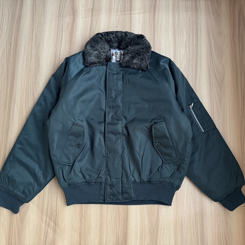 外单男士内里绒毛棉衣夹克冬季翻领防风保暖可拆卸毛领工装棉外套